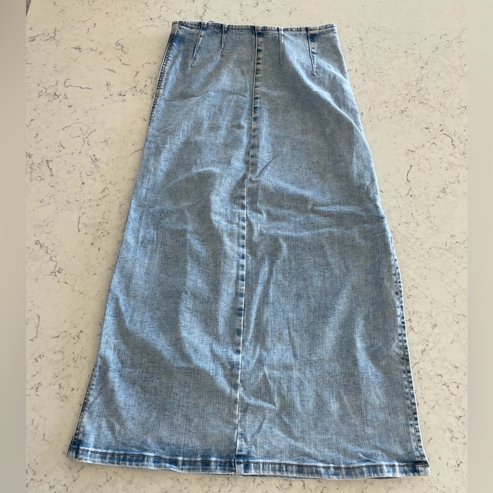 denim maxi skirt